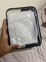 Clear Plastic PVC Travel Toiletry Bag, Clear with Black Zip Trim, Bathroom