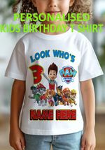 Paw Patrol Birthday Personalised t shirt