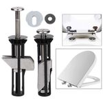 2PC Heavy Duty Toilet Seat Fastener Bolt kit, Universal Toilet Seat Bolt Kit NEW