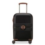 NEW DELSEY PARIS Flanerie Hardside Spinner Luggage 20" Brown Carry On TSA
