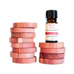 Cedar Wood rings x 24 with Essential Oil. Natural Moth Repellent. Packed in UK