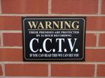 WARNING PREMISES PROTECTED 24 HOUR CCTV IF YOU CAN READ THIS sign or sticker