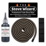 Door Seal Stove Rope Heat Resistant Black Log Wood Burner Free 100MM End Tape