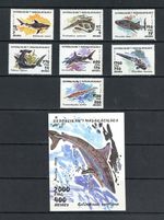 K455  Malagasy   1993   fish marine sharks  set & sheet     MNH