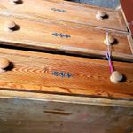 Wood Brown Freestanding 3 Drawer Chest of Drawers Round Wooden Knobs 50cm