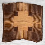 Vintage brown/orange square pattern handkerchief