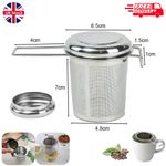 Stainless Steel Mesh Tea Infuser Strainer Metal Loose Leaf Cup Filter With Lid