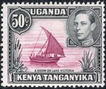 KENYA, UGANDA AND TANGANYIKA 1949 SG144e. 50c. REDDISH-PURPLE & BLACK- MH CV £18