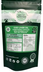 365 Cod Liver Oil Liquid Soft Gel Dog & Cat Joints, Skin Coat, Conditioning Caps