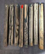 PALE MOON / BLACK AND WHITE EBONY turning spindle 480 x 38 x 38mm MASTER GRADE