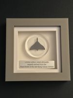Limited Edition Metal Silhouette From Heat Shield Of Last Flying Vulcan In Frame