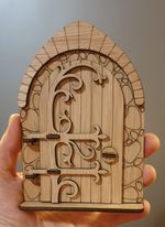 Wood Shape Mini Fairy Door KIT Ready to Decorate Gift Free Standing Plywood
