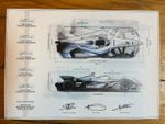 Mercedes-Benz EQ Formula E Team Issue Tech Drawing Hand Signed