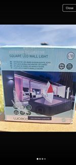 3 x LUCECO Square LED Wall Light 5.6W IP54 Grey Slate Finish Indoor/Outdoor