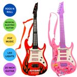 Rock N Roll Light Up & Sounds Guitar Kids Musical Instrument Play Guitar Toy 