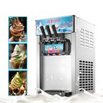 Commercial Soft Ice Cream Machine Summer Snack Shop Cafe 2+1 Flavors UK Stock