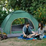 3-4 Man Person Automatic Instant Double Layer Pop Up Camping Tent Waterproof
