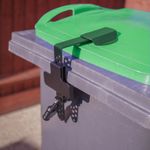 Wheelie Bin Lock With Padlock No Drill Easy Fit Universal Adjustable