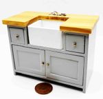 Dolls House Sink Shaker Style Grey 1:12 Scale Kitchen Accessory Small tumdee