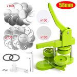 Button Badge Maker Machine 2.25" 58mm Installation Pin with100pcs Button Making