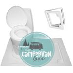 Campervan Manual Flush Toilet & LH / RH Shower Tray (C224 CS) + External Door