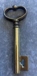 Vintage Brass Corkscrew In The Shape Of A Key Screw Part Screws Into Key Holder