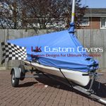 Solo Dinghy Overboom Premium Tailored Waterproof Sailing Boat Cover Blue
