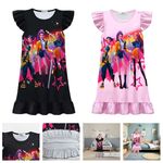 Kids Girls Kpop Demon- Sleepwear Dress Pyjamas Nightdress Nightwear Pjs Gift UK!