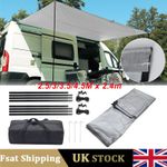 Campervan Awning Canopy Sun Shade Shelter w/Poles Camper 2.5/3/3.5/4.5M x 2.4m
