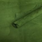 Grass Green Italian Washed Goat Suede Leather Hide