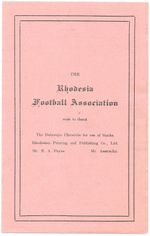 VERY RARE Football Match Programme - June 1929 Rhodesia v England