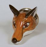 Red fox, stirrup cup Staffordshire English, fine bone china 