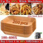 600x Air Fryer Liners Disposable Paper Liner Non Stick Parchment for Ninja Dual
