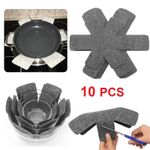 10x Anti Scratch Felt Pad Protector Home Non-Stick Cookware Pot Pan Utensil Grey