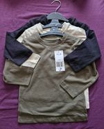 Boys Pack of 3 Long Sleeved Crew Neck Tops In Sizes 12-18 Or 12-24 & 2-3 years