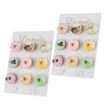 NUPTIO Donut Stand Wall Doughnut: Wooden Board Holder, Set of 2 30x40cm, White