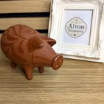 Fito Tena Mata Ortiz Mexican Pottery Terracotta Pig Figurine Signed Studio Art
