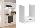 Kitchen Oven Housing Unit 600mm Cupboard Chalk White Gloss 60cm Drop Door Junona
