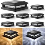 2-8x LED Solar Deck Post Lights Garden Cap Square Landscape Fence Lamps 2 Modes