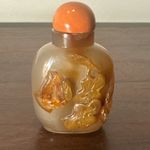 Agate Chinese Carved Snuff Bottle