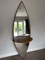 Porada Vintage Italian Surf Mirror Wall Hanging Mid Century 1960s