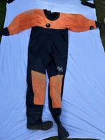 Midas Drysuit Dry Suit Orange Black Approx Size medium Goretex Valves Diving