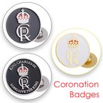 King Charles III Badges Official Cipher Enamel Pin Badges for Birthday Party