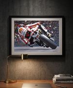 MARCO SIMONCELLI  MotoGP A3 print from painting by Greg Tillett poster Wall art