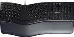 Cherry Ergonomic Keyboard UK Layout Full Size KC 4500 Ergo Padded Wrist Rest