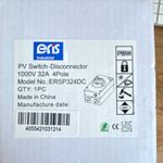 Eris Industrial PV DC Switch-Disconnector 32A 1000V 4 Pole IP66MW Lockable