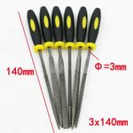 6 PCS DIAMOND NEEDLE FILE SET 140MM PRECISION - METALWORK CRAFTWORK JEWELRY UK
