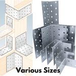 Metal Corner Brackets Steel Angle Braces HEAVY DUTY Mounting Galvanized KM