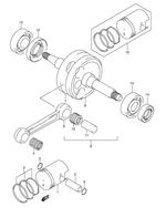 Suzuki Genuine ATV Bearing (15x21x9.8) LT-A50 LT50 Engine 09263-15014-000