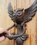 Vintage Style Cast Iron Owl Door Knocker. Heavy Duty. 22.5cm x 17.5cm. RRP £60
